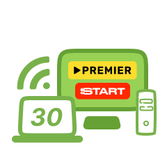 Интернет 30 Мбит/с и Интерактивное ТВ + START и PREMIER